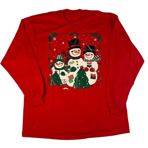 Two Vintage 1993 Vicki Melhart T-Shirt's 2X - XXL Christmas Graphic Y2K Grannyco - Picture 1 of 15